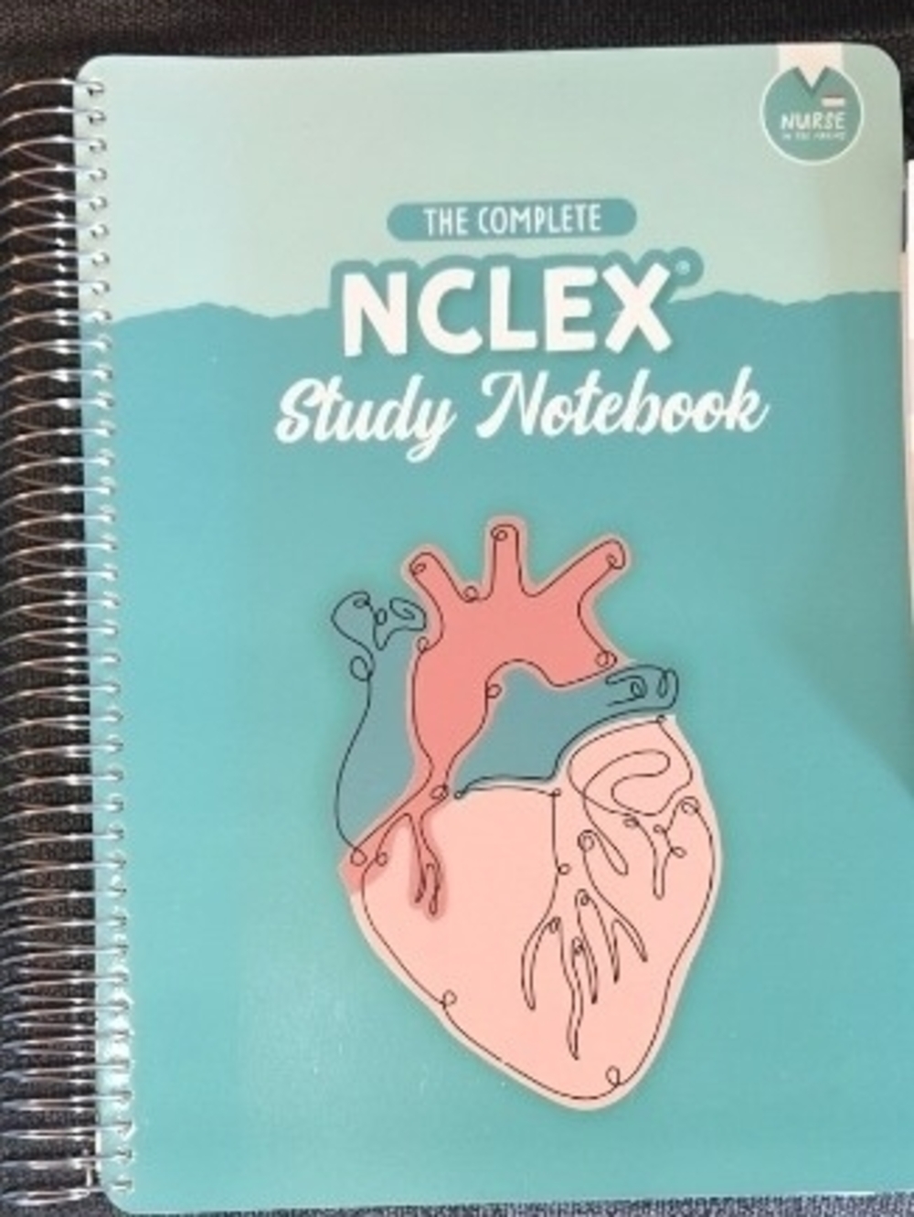 NCLEX Study Notebook Spiral Journal - Teal & Pink